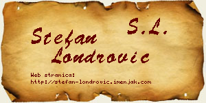 Stefan Londrović vizit kartica